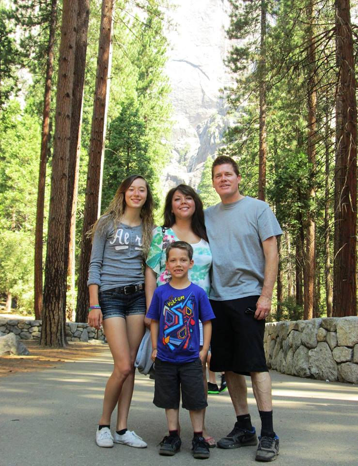 Michelle Dettman and family during a family trip to Yosmite